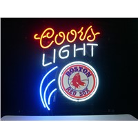 Business NEON SIGN board For  BOSTON RED SOX BASEBALL COORS   REAL GLASS Tube BEER BAR PUB Club Shop Light Signs 17*14&amp;amp;quot;