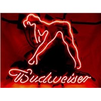 Business Custom NEON SIGN board For Sexy Nude Girl Lager Budweiser REAL GLASS Tube BEER BAR PUB Club Shop Light Signs 16*15&amp;amp;quot;