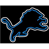 Business Custom NEON SIGN board For Football LED Detroit Lions REAL GLASS Tube BEER BAR PUB Club Shop Light Signs 15*13&quot;