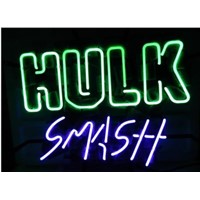 Business Custom NEON SIGN board For Marvel Green Hulk Smash REAL GLASS Tube BEER BAR PUB Club Shop Light Signs 16*13&amp;amp;quot;