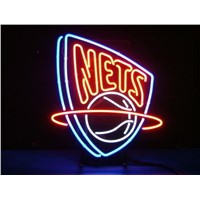 Business Custom NEON SIGN board For Basketball LED Brooklyn Nets REAL GLASS Tube BEER BAR PUB Club Shop Light Signs 15*13&amp;amp;quot;