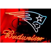 Business Custom NEON SIGN board For Football LED New England Patriots REAL GLASS Tube BEER BAR PUB Club Shop Light Signs 16*14&quot;