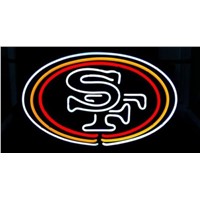 Business Custom NEON SIGN board For Football LED San Francisco 49ers REAL GLASS Tube BEER BAR PUB Club Shop Light Signs 15*12&quot;