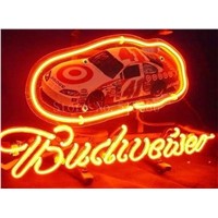 NEON SIGN For New Budweiser Nascar #41 Racing Car Signboard REAL GLASS BEER BAR PUB  display Shop Custom Light Signs 17*14&quot;
