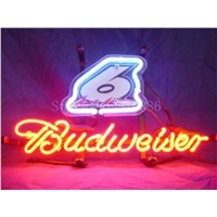 NEON SIGN For New Budweiser Autographed Nascar #6 Race Number Signboard REAL GLASS BEER BAR PUB  Shop Custom Light Signs 17*14&amp;amp;quot;
