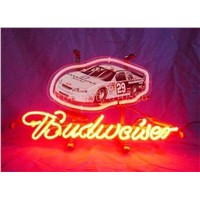 NEON SIGN board For Budweiser Autographed Nascar #29 Racing Car GLASS Tube BEER BAR PUB  store display  Shop Light Signs 17*14&amp;amp;quot;