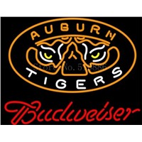 NEON SIGN For NCAA College Basketball Auburn Tigers Budweiser GLASS Tube BEER BAR PUB store display Shop Light Bulb Signs 19*15&amp;amp;quot;