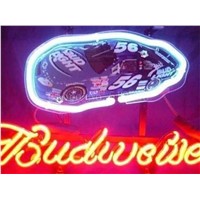 NEON SIGN board For Budweiser Autographed Nascar #56 Racing Car GLASS Tube BEER BAR PUB  store display  Shop Light Signs 17*14&amp;amp;quot;