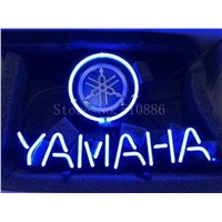 NEON SIGN For Yamaha Motorcycle and Engine Real Garage  GLASS Tube BEER BAR PUB  store display  Shop Light Signs 17*14&amp;amp;quot;