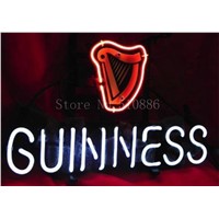 NEON SIGN For Irish Guinness Dry Stout Signboard  Business  Real GLASS Tube BEER BAR PUB  store display  Shop Light Signs 17*14&amp;amp;quot;