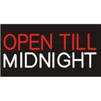 NEON SIGN For Open till Midnight Bar Wine  Real GLASS Tube Beer PUB Restaurant Signboard store display Shop Light Signs 17*14&quot;