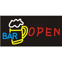 NEON Sign Board For Bar Open Beer Bars  Real GLASS Tube PUB Restaurant Signboard Display Sigage Light Custom Signs 17*14&amp;amp;quot;