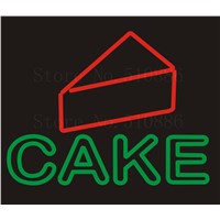 NEON SIGN For Cake Beer Wine Real GLASS Tube BAR PUB Restaurant Signboard Display Decorate Store Shop Light Signs 17*14&amp;amp;quot;