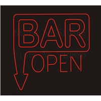 NEON SIGN For Bar Open Down Beer Wine Real GLASS Tube PUB Restaurant Signboard Display Decorate Store Shop Light Signs 17*14&amp;amp;quot;