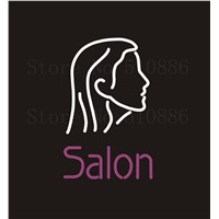 NEON Sign Board Salon Hair Cut Girl Real GLASS Tube Bar PUB Restaurant Signboard Display Store Shop Light Custom Signs 17*14&amp;amp;quot;