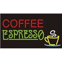 Custom NEON Sign Board Espresso Coffee Glass Tube Party Bar Club Pub Display Store Shop Light Signboard Signage Signs 17*14&quot;