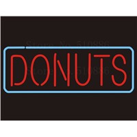 Custom NEON Sign Board Donuts Bred Restaurant GLASS Tube Bar Club Pub Display Store Shop Light Signboard Signage Signs 17*14&quot;