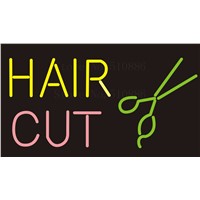 Custom NEON Sign Board Hair Cut Salon Recipe Hairstyle Glass Tube Club Display Store Shop Light Signboard Signage Signs 17*14&amp;amp;quot;