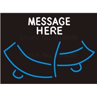Custom Signage NEON SIGNS For Message Here Tube BAR PUB Signboard Display Decorate Store Shop Light Sign 17*14&quot;