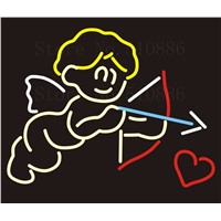 Custom Signage NEON SIGNS Cupid Lover Real GLASS Tube BAR PUB Signboard Display Decorate Store Shop Light Sign 17*14&quot;