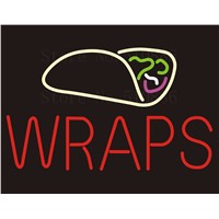 NEON SIGNS Wraps restaurant Beer Wine Real GLASS Tube BAR PUB Signboard Display Decorate Store Shop Light Sign 17*14&quot;