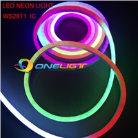 RGB WS2811 IC LED Full Color Flexible LED Neon Flex rope bar light 5050 60leds/M outdoor Indoor white RGB soft tube strip lights