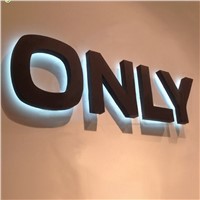 custom Dimmable stainless steel LED Backlit letters signs