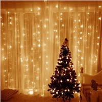 led icicle led curtain fairy string light fairy light 3*3 300 led Christmas light for Wedding home garden party decor