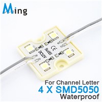 LED module for channel letter and LED sign, 4pcs SMD5050, 36mm*36mm, waterproof IP65, plastic case, 1000pcs/lot