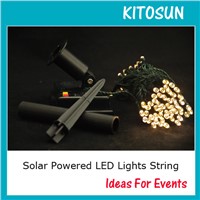 Dreamlike 2pcs/Lot 100 LED Powered Landscaping Battery Solar Garden Fairy Light String use for christmas decor