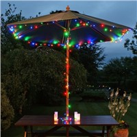 Super! Sale 2pcs/Lot 100 LED Solar Fairy Lights Solar Powered Landscaping Battery Light String Outdoor solar light string