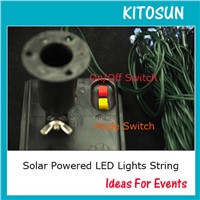 Super! Wholesale 2pcs/Lot 100 LED Solar Fairy Lights Solar Powered Landscaping Battery Light String Outdoor solar light string