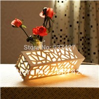 Modern Brief Style Bedroom use the Water Cube flower Bedroom Table Lamp 3W LED Bulb 220v Input