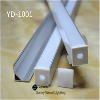 10pcs/lot  led aluminium profile for 10mm PCB board led corner channel for 5050 strip led bar light,YD-1001