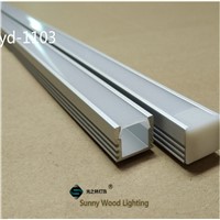 10pcs/lot  led aluminium profile for 8-11mm PCB board  ,led channel for 5050 strip, led bar light,YD-1103