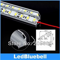 LED Light bar with SMD5730, 12V Input, Rigid strip light V-Aluminum type With reflective sheet Supper Bright, 72LEDs/meter