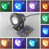 Aquarium led lighting RGB 10W 12V Led Underwater Light 16 Colors 1000LM Waterproof IP68 Fountain Pool Lamp Lighting