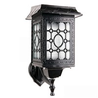 LED Corner Outdoor Wall Lamps Chinese Style Solar 6W Pure White LED Solar Energy Saving High Power Garden Wall Lights