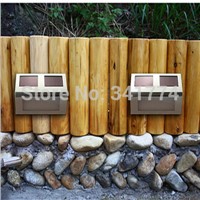 Waterproof Luz De LED Solar Panel Stainless Steel Step Stair Wall Lamps Fence Lights Home Garden Outdoor Luminaria Decoration