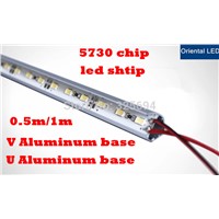 50cm 5730chip LED Bar 12V Hard Rigid Strip Bar Light 36leds+Aluminium Alloy Shell Housing CE RoHS Tiras Strip light For Cabinet