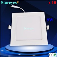 10 pcs Square LED panel light 9W 810LM AC85-265V 2835 SMD led ceiling light spotlight bulb downlight lamp light lighting