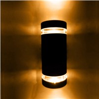 8W Semi-Cylinder Up/Down Indoor/Outdoor Exterior Garden Wall Light Sconce Lamp Fixture Kit  Waterproof