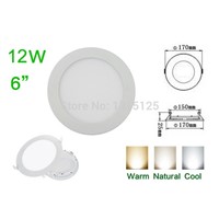 Ulthra thin high quality 12W LED Panel Light round bright LED Recessed Ceiling Light  wholesale  LED down lamps for kitchen
