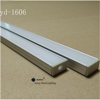 1meter aluminium profile for 24W 5050 double row led strip  aluminium base for led bar light of 16mm pcb with fittings YD-1606
