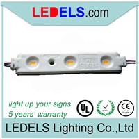 100POCS/LOT,5 YEARS warranty ,CE ROHS UL LISTED 1.2w 12v 120LM 3leds 5630 samsung led module  lights for signage outdoor