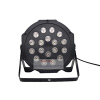 Hot selling 18*1W Led Stage Light RGB Flat LED Par Can Lights With DMX512 Strobe Laser Effect Professional Lighting Equipments