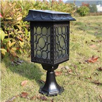 Modern LED Solar Powered Outdoor Garden Lawn Lamp Pathway Casting Aluminum Glass LED Yard Solar Lights with ON/OFF Switch