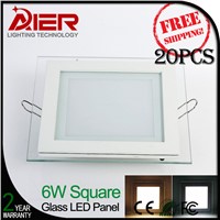 china best wholesale square led panel light 6W glass panel led with CE Rohs