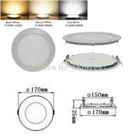 Ulthra thin high quality Dimmable 12W LED Panel Light, round bright LED Recessed Ceiling Light, wholesale  LED down lamps