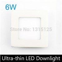 5PCS/ LOT Free shiping 6W Square LED Panel Light ceiling light bulbs,AC85-265V 120mm ,show color index is high,indoor lighting